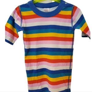 Hanna Andersson Colorful Striped Block Tee Shirt 100% cotton kids 130 cm/ US 8